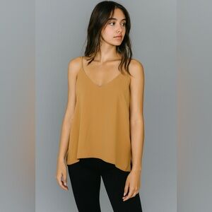 Women's Tan Sleeveless Top